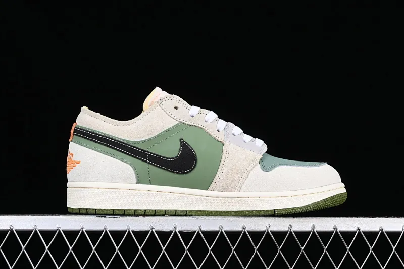 All categories Air Jordan Jordan series basketball shoes Air Jordan 1 Low Z version Air Jordan 1 Low OG EX "Tech Grey" AJ1 Joe 1 gray green retro culture and leisure sports sneakers FD6819-300